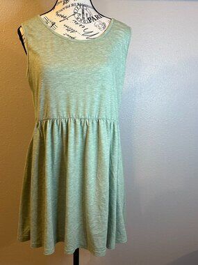 Maternity Tank Top Women’s XL Light Green Flowy Babydoll Style NWOT